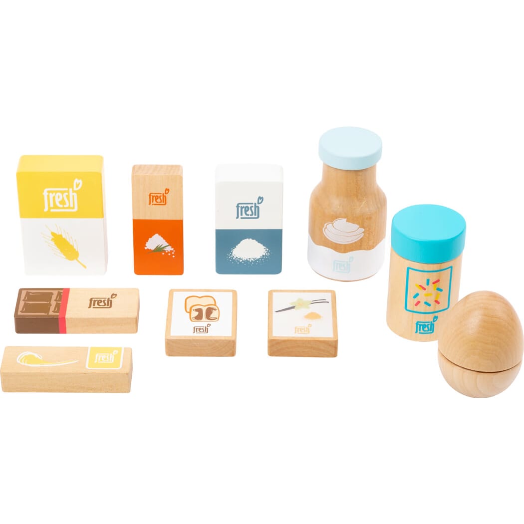 Set de lemn ingrediente prajituri de jucarie Small Foot