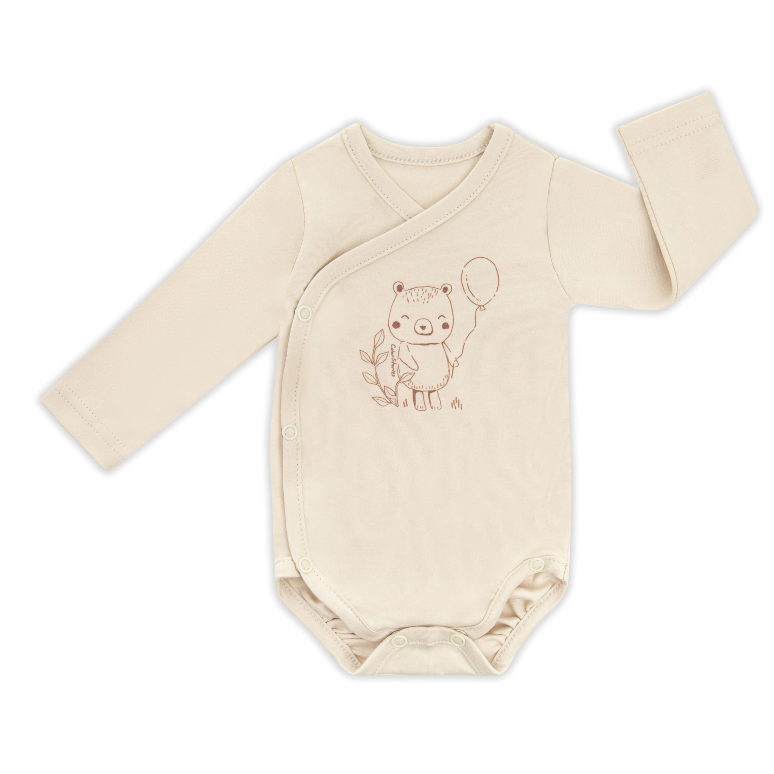 Colorstories – Body bebe cu maneca lunga bumbac beige